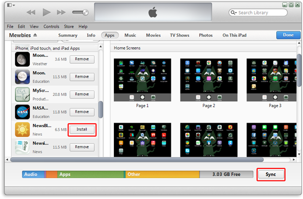 iTunes How To Install An App