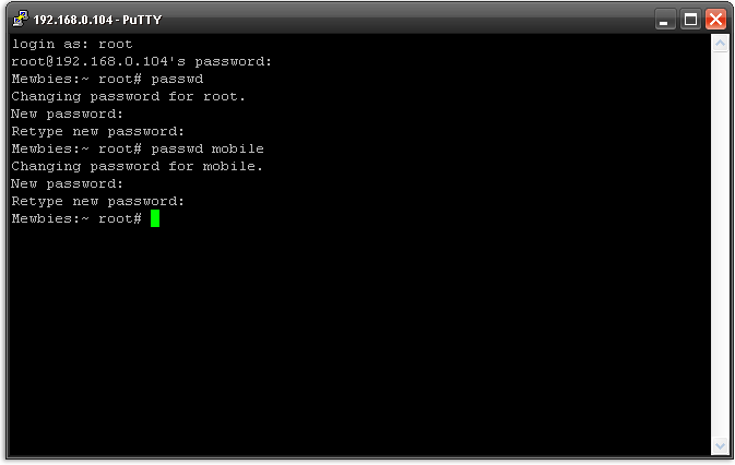 SSH Change Password