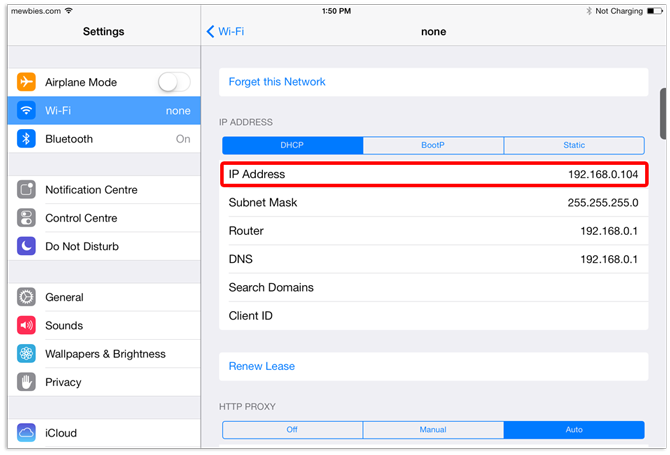 Devices' Wi-Fi Address