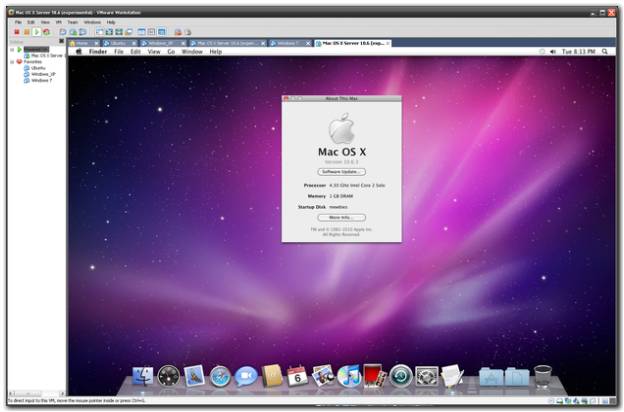 installing mac os x in vmware on windows host